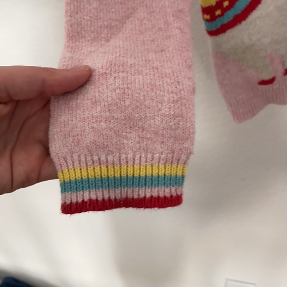 Girls Tucker and Tate size 7 sweater pink with llama - Picture 3 of 5